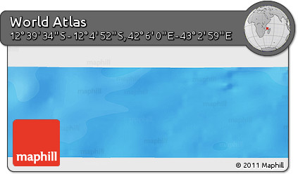 Political Panoramic Map of the Area around 12° 22' 13" S, 42° 34' 30" E