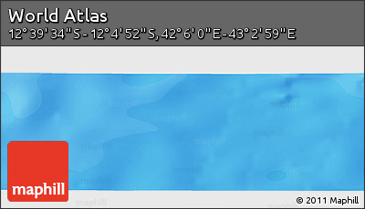 Political Panoramic Map of the Area around 12° 22' 13" S, 42° 34' 30" E