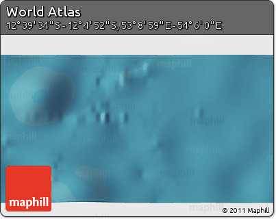 Satellite 3D Map of the Area around 12° 22' 13" S, 53° 37' 30" E