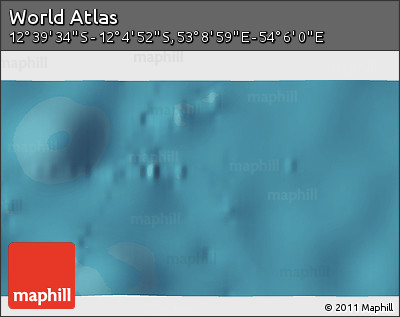Satellite 3D Map of the Area around 12° 22' 13" S, 53° 37' 30" E