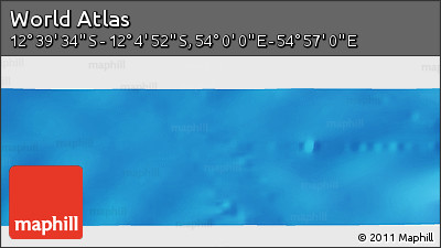 Physical Panoramic Map of the Area around 12° 22' 13" S, 54° 28' 30" E