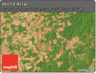 Satellite Map of the Area around 12° 22' 13" S, 55° 10' 29" W