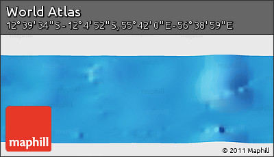 Physical Panoramic Map of the Area around 12° 22' 13" S, 56° 10' 29" E