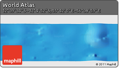 Physical Panoramic Map of the Area around 12° 22' 13" S, 56° 10' 29" E