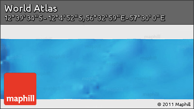 Physical Panoramic Map of the Area around 12° 22' 13" S, 57° 1' 29" E