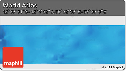Physical Panoramic Map of the Area around 12° 22' 13" S, 57° 1' 29" E