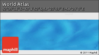 Physical Panoramic Map of the Area around 12° 22' 13" S, 57° 52' 30" E