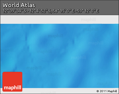 Physical 3D Map of the Area around 12° 22' 13" S, 58° 43' 30" E