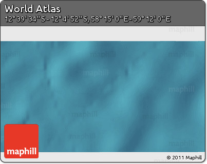 Satellite 3D Map of the Area around 12° 22' 13" S, 58° 43' 30" E