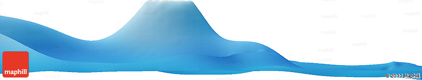 Shaded Relief Horizon Map of the Area around 12° 22' 13" S, 5° 1' 30" W