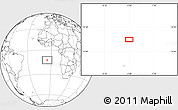 Blank Location Map of the area around 12° 22' 13" S, 5° 1' 30" W