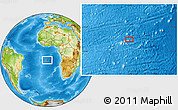 Physical Location Map of the area around 12° 22' 13" S, 5° 1' 30" W