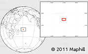 Blank Location Map of the area around 12° 22' 13" S, 61° 16' 29" E