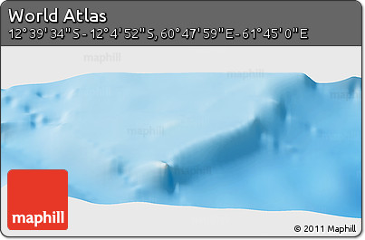 Physical Panoramic Map of the Area around 12° 22' 13" S, 61° 16' 29" E