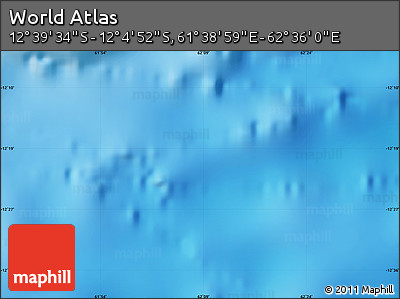 Physical Map of the Area around 12° 22' 13" S, 62° 7' 30" E