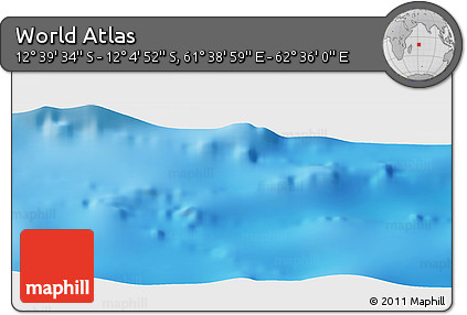 Physical Panoramic Map of the Area around 12° 22' 13" S, 62° 7' 30" E