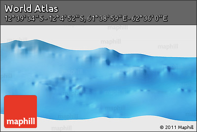 Physical Panoramic Map of the Area around 12° 22' 13" S, 62° 7' 30" E