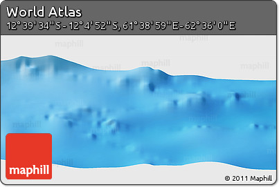 Physical Panoramic Map of the Area around 12° 22' 13" S, 62° 7' 30" E