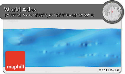 Physical Panoramic Map of the Area around 12° 22' 13" S, 63° 49' 30" E