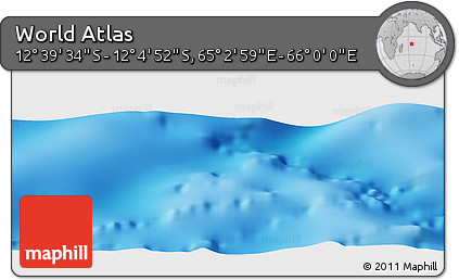 Physical Panoramic Map of the Area around 12° 22' 13" S, 65° 31' 30" E