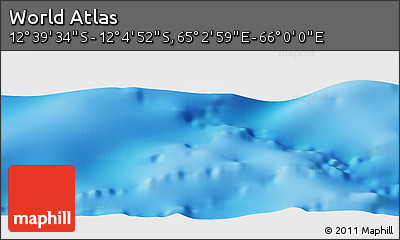 Physical Panoramic Map of the Area around 12° 22' 13" S, 65° 31' 30" E