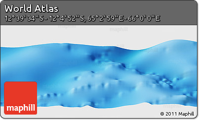 Physical Panoramic Map of the Area around 12° 22' 13" S, 65° 31' 30" E