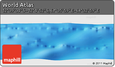 Physical Panoramic Map of the Area around 12° 22' 13" S, 68° 4' 29" E
