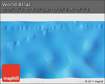 Physical 3D Map of the Area around 12° 22' 13" S, 69° 46' 30" E
