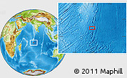 Physical Location Map of the area around 12° 22' 13" S, 72° 19' 29" E