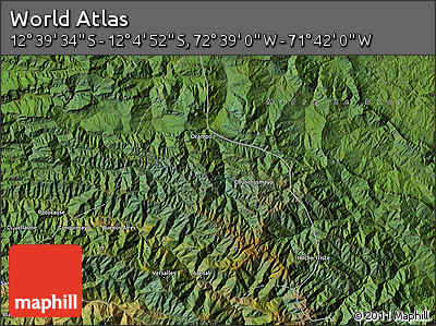 Satellite Map of the Area around 12° 22' 13" S, 72° 10' 30" W