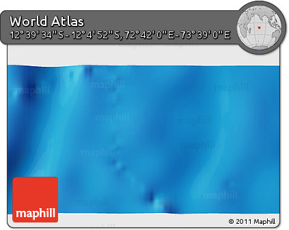 Physical 3D Map of the Area around 12° 22' 13" S, 73° 10' 30" E