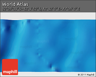 Physical 3D Map of the Area around 12° 22' 13" S, 73° 10' 30" E