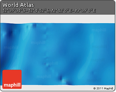 Physical 3D Map of the Area around 12° 22' 13" S, 73° 10' 30" E