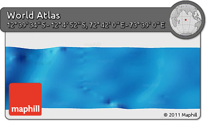 Physical Panoramic Map of the Area around 12° 22' 13" S, 73° 10' 30" E