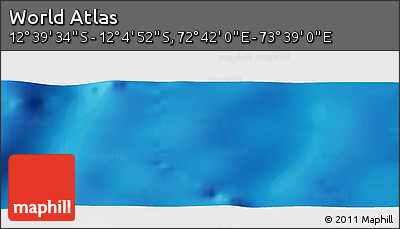 Physical Panoramic Map of the Area around 12° 22' 13" S, 73° 10' 30" E