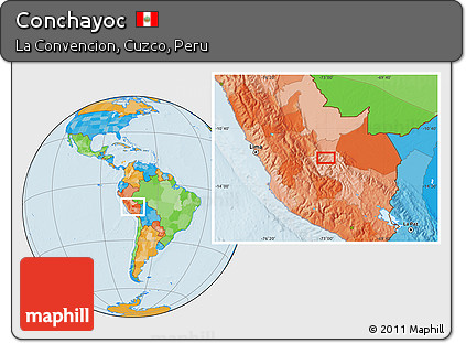 Political Location Map of Conchayoc