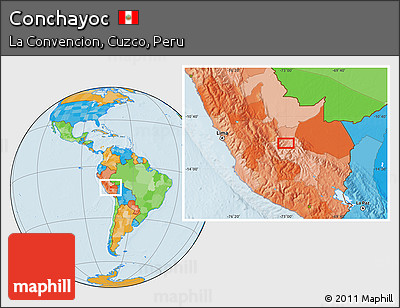 Political Location Map of Conchayoc