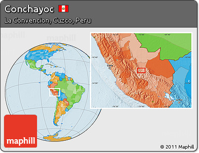 Political Location Map of Conchayoc
