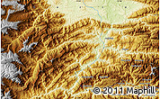 Physical Map of the area around 12° 22' 13" S, 73° 1' 30" W