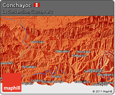Political Panoramic Map of Conchayoc