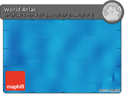 Physical Map of the Area around 12° 22' 13" S, 74° 1' 30" E