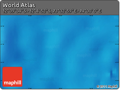 Physical Map of the Area around 12° 22' 13" S, 74° 1' 30" E
