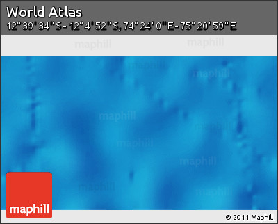 Physical 3D Map of the Area around 12° 22' 13" S, 74° 52' 30" E