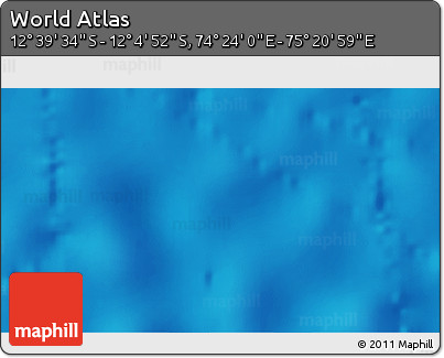 Shaded Relief 3D Map of the Area around 12° 22' 13" S, 74° 52' 30" E