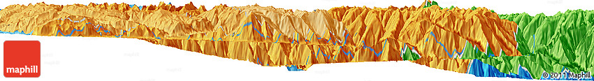Political Horizon Map of the Area around 12° 22' 13" S, 74° 43' 29" W