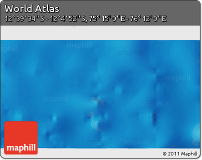 Physical 3D Map of the Area around 12° 22' 13" S, 75° 43' 29" E