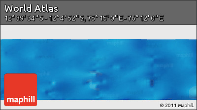 Physical Panoramic Map of the Area around 12° 22' 13" S, 75° 43' 29" E