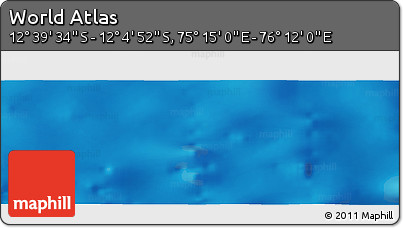 Physical Panoramic Map of the Area around 12° 22' 13" S, 75° 43' 29" E