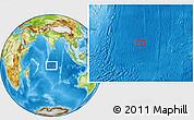 Physical Location Map of the area around 12° 22' 13" S, 76° 34' 29" E