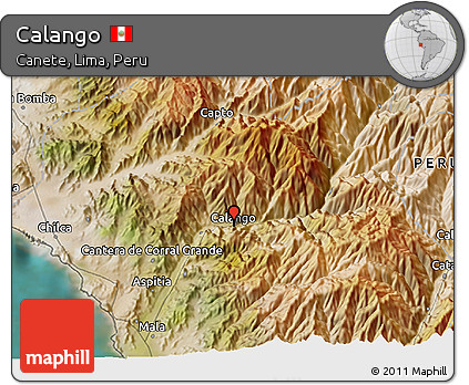 Satellite 3D Map of Calango